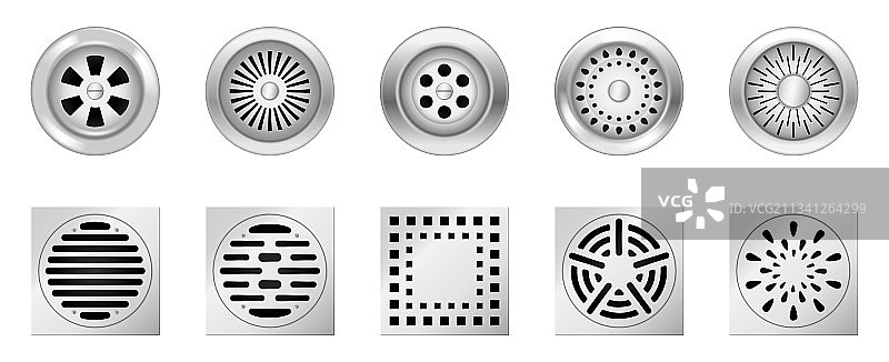 方形金属排水沟篦子模型图片素材