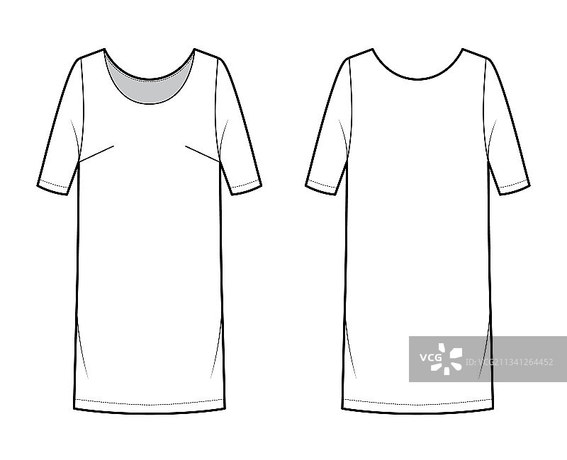 连衣裙衬裙技术时尚设计图片素材