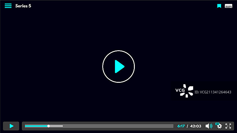 在线视频播放器界面模板图片素材