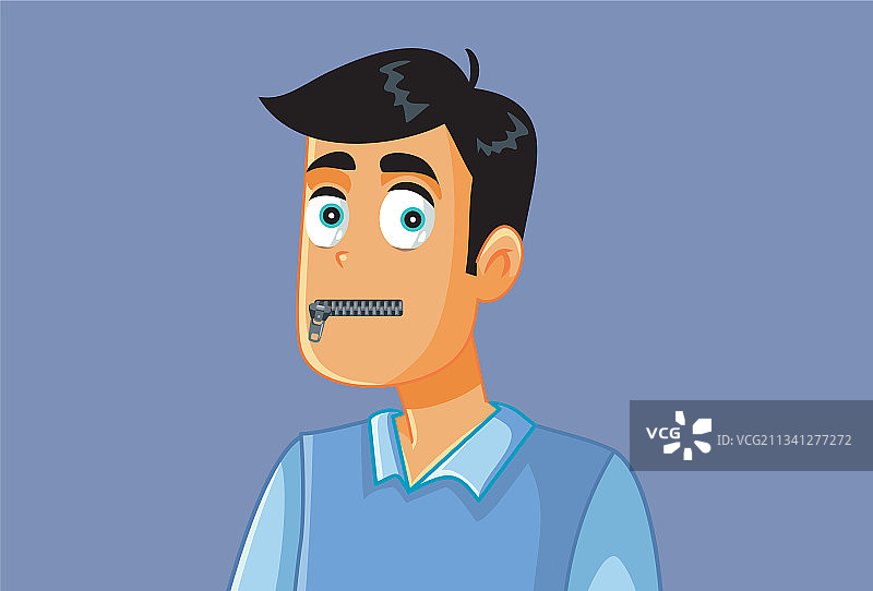 有趣的闭嘴保密男人图片素材