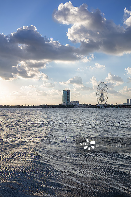 蠡湖日落图片素材