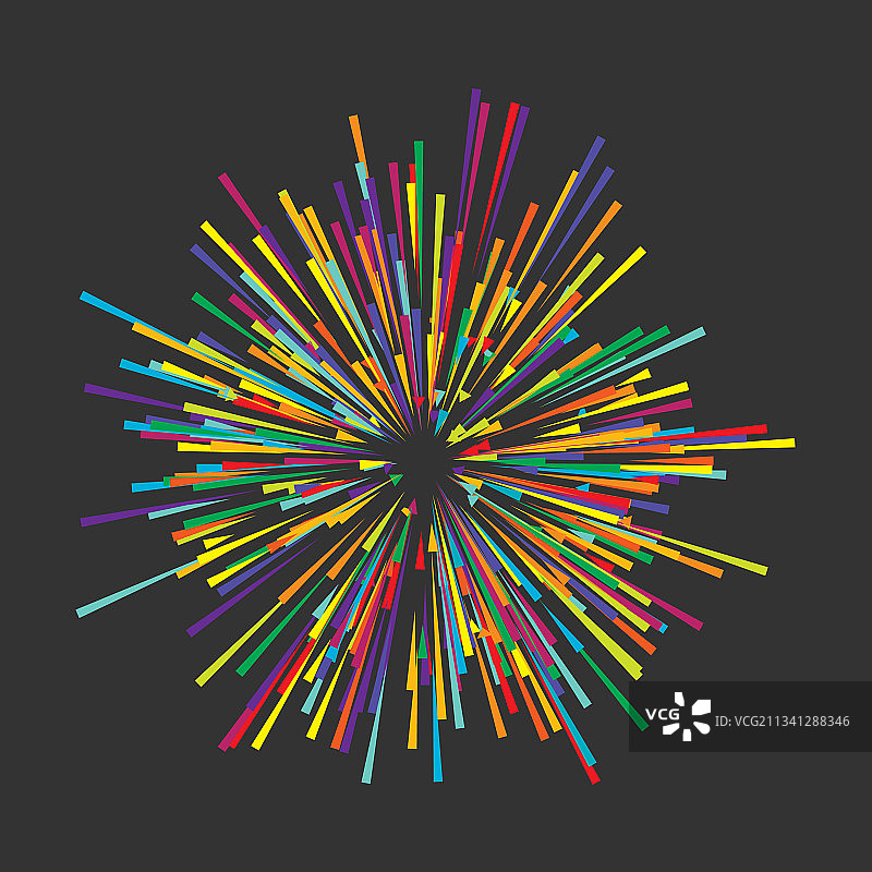 放射状的辐射线发出光束，发出随机的射线图片素材