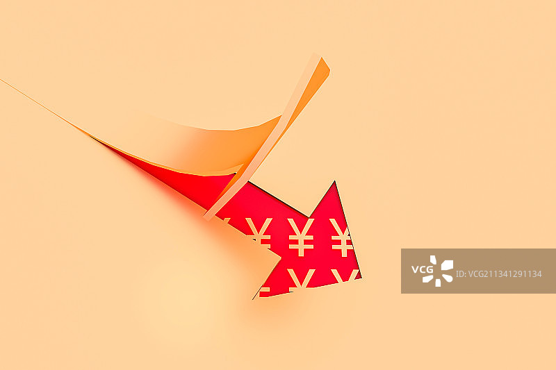 人民币，符号，箭头，红色，金色图片素材