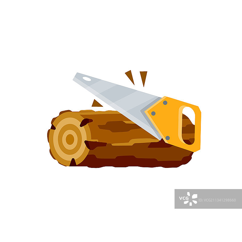 伐木工人用锯图片素材