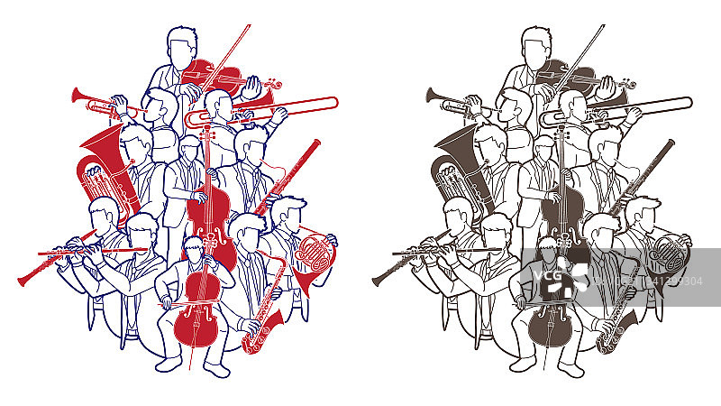 乐团乐器合奏图片素材