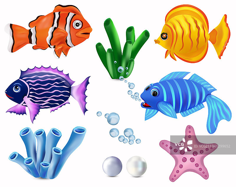 水下世界热带鱼小丑鱼图片素材