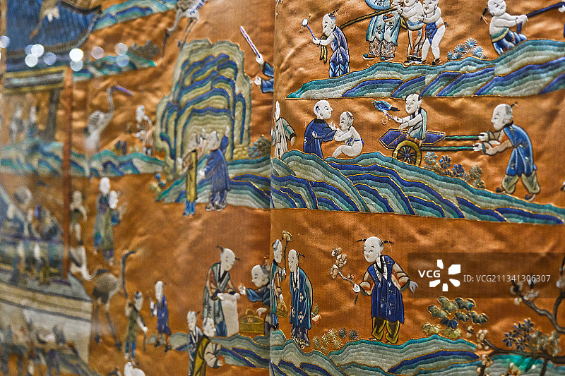 古代织物｜缂丝｜刺绣图片素材