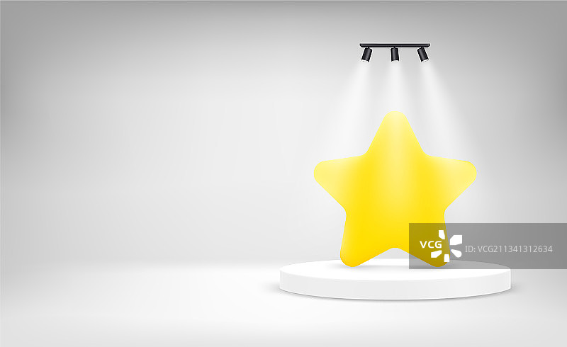 圆形底座黄色明亮场景图片素材