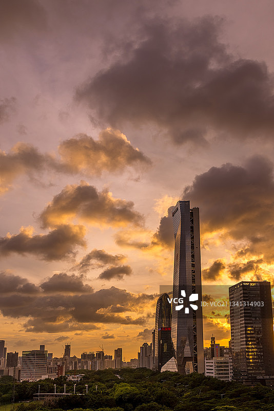 深圳科技园霞光图片素材
