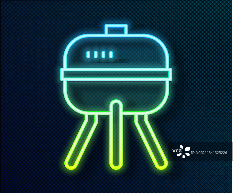 霓虹烧烤架图标图片素材
