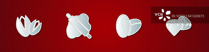 开心果擀面杖面团咖啡组合图片素材