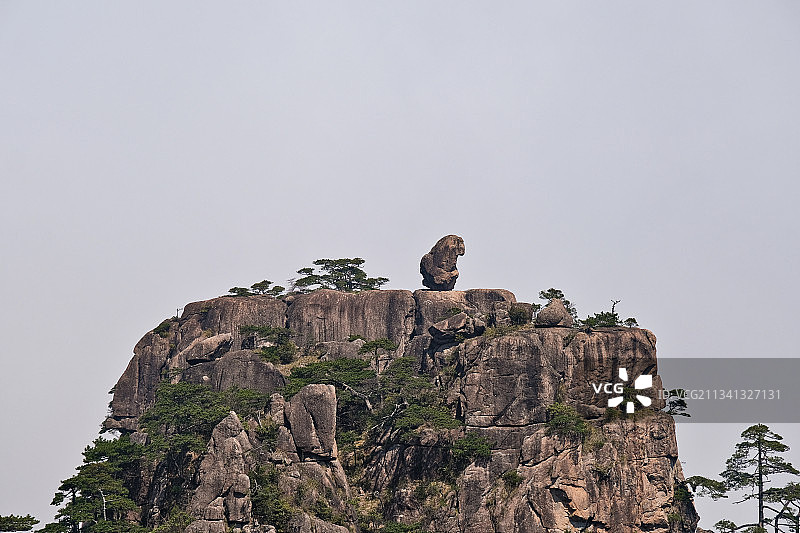 黄山｜妙笔生花｜猴子观海图片素材
