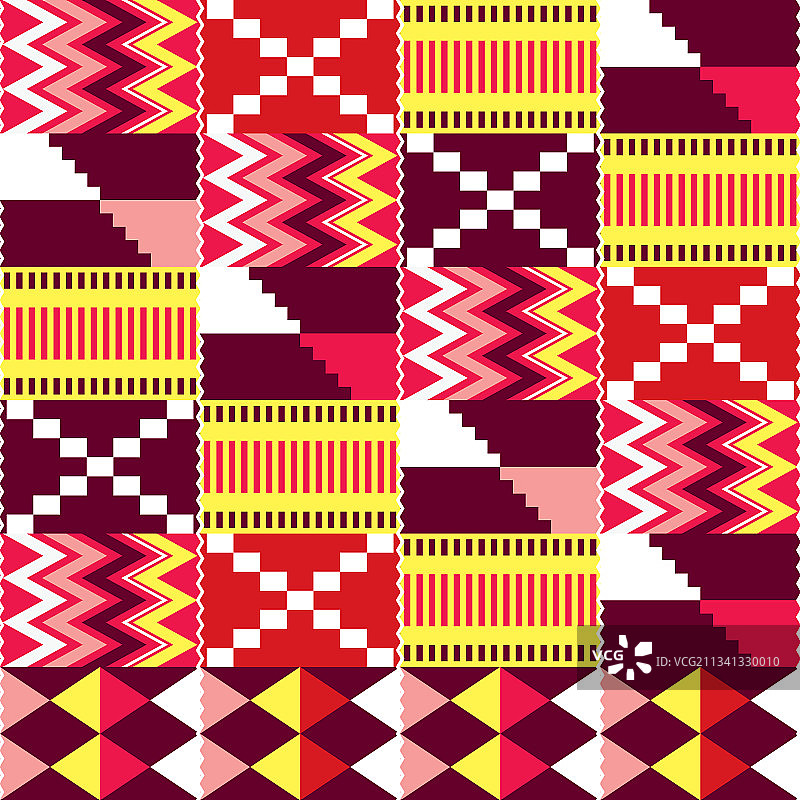 非洲肯特族花纹无缝图案图片素材