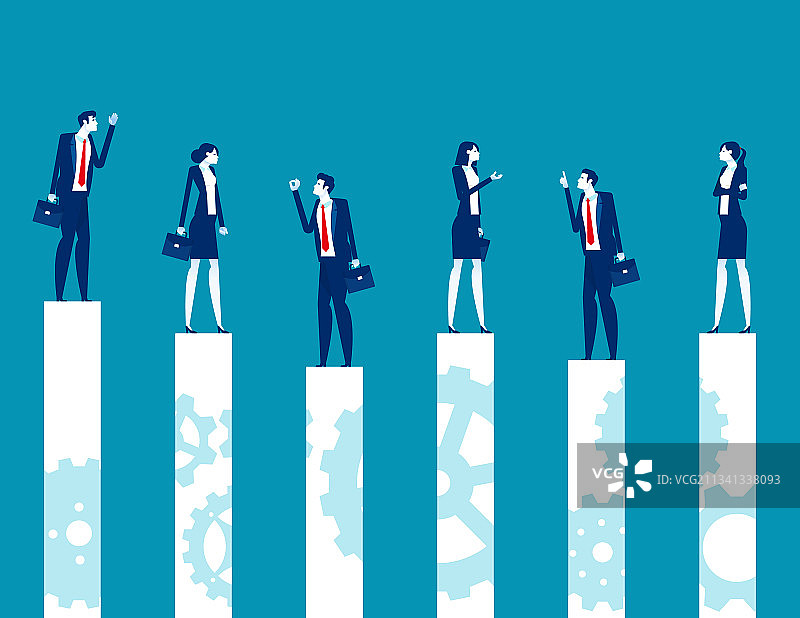 每个人的商业联系与解决方案图片素材