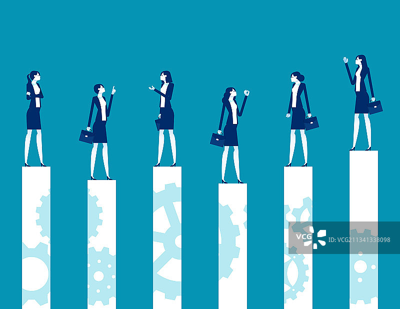 每个人的商业联系与解决方案图片素材