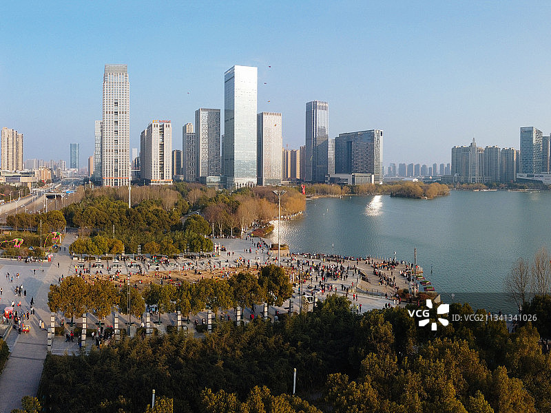 合肥 蜀山区 地标 航拍素材 安徽省 合肥市 城市 商业 风图片素材