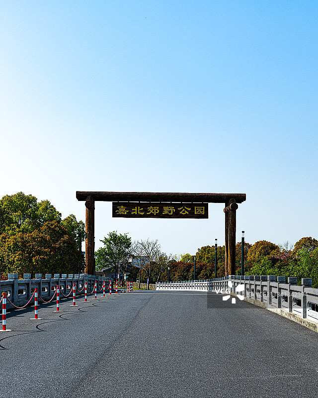 上海嘉北郊野公园1号门入口图片素材