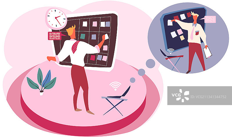 远程办公和网络商务图片素材