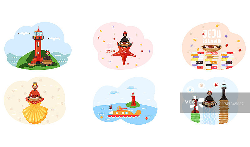 欢迎来到韩国济州岛传统图片素材