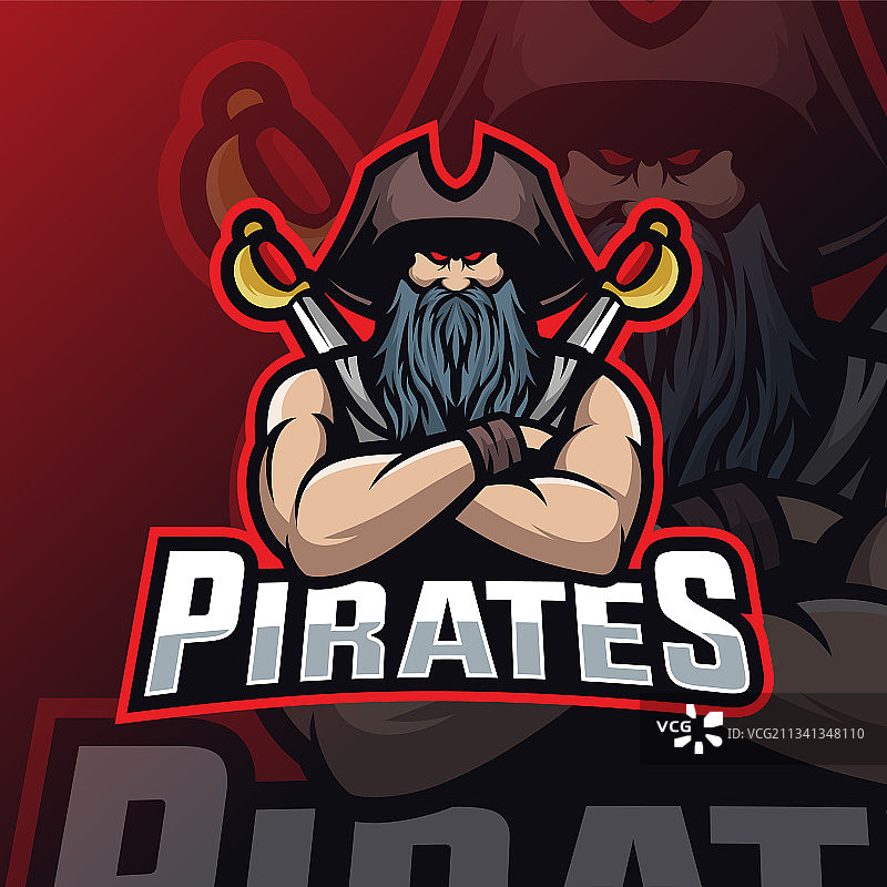 海盗吉祥物电竞标志图片素材