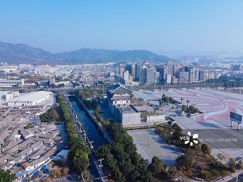 揭阳 揭东区 地标 航拍素材 广东省 揭阳市 城市 商业 风图片素材