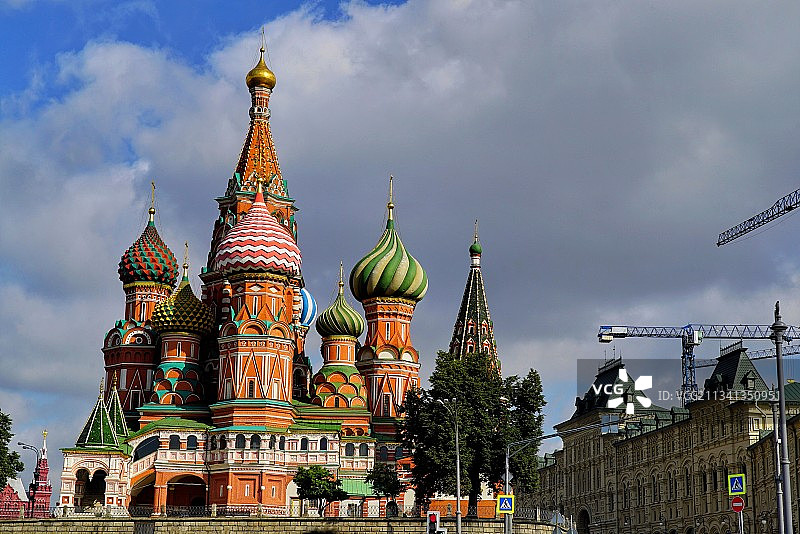俄罗斯莫斯科圣瓦西里大教堂图片素材