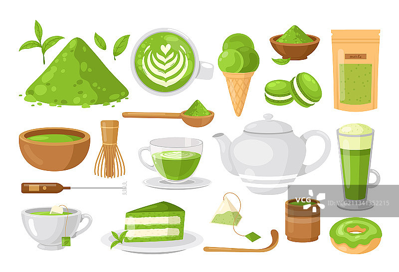 用于日本茶道的有机抹茶图片素材