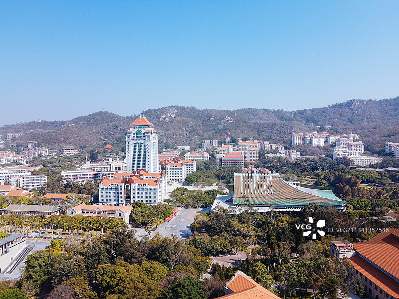 厦门 湖里区 地标 航拍素材 福建省 厦门市 城市 厦门大学图片素材