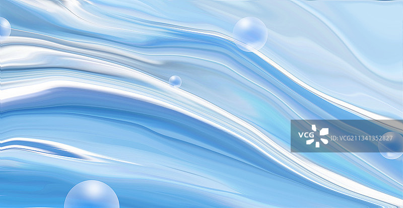 蓝色清新抽象流体背景图片素材