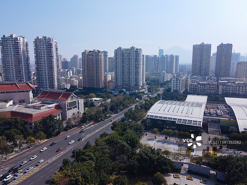 莆田 荔城区 地标 航拍素材 福建省 莆田市 城市 商业 风图片素材