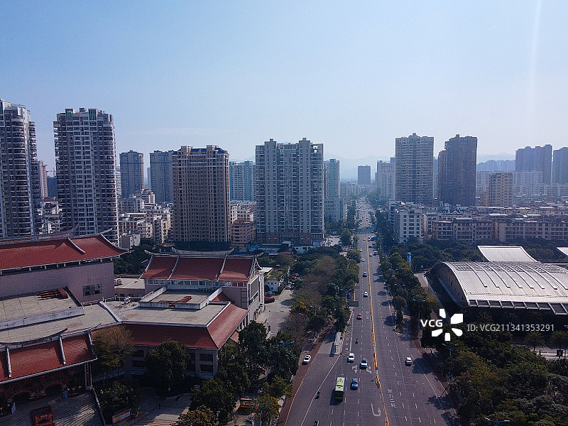 莆田 荔城区 地标 航拍素材 福建省 莆田市 城市 商业 风图片素材