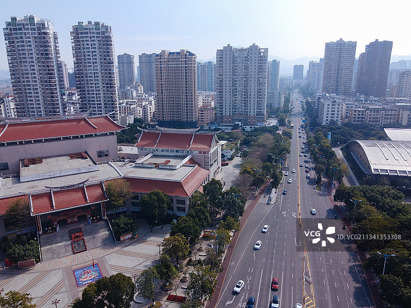 莆田 荔城区 地标 航拍素材 福建省 莆田市 城市 商业 风图片素材
