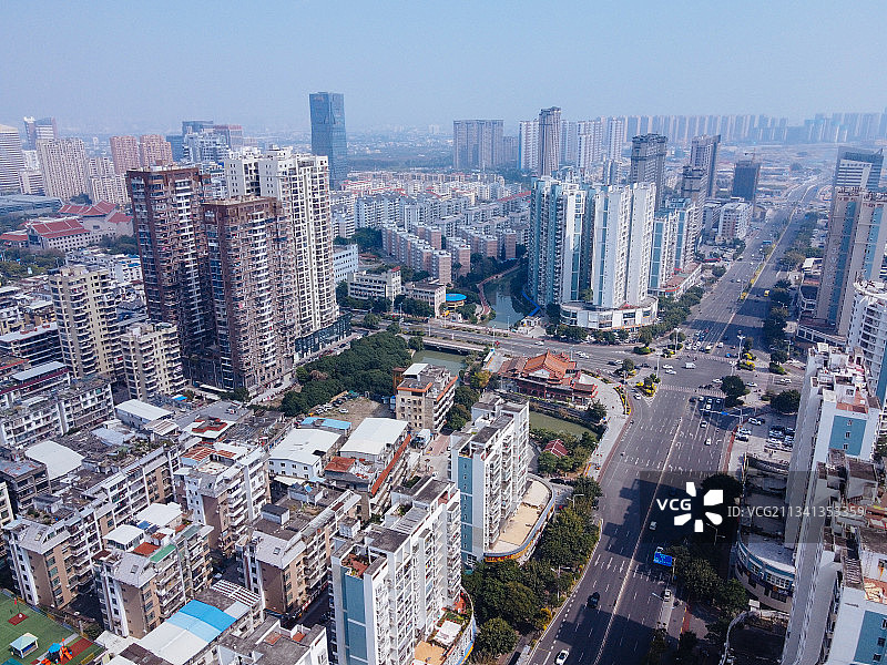 莆田 荔城区 地标 航拍素材 福建省 莆田市 城市 商业 风图片素材