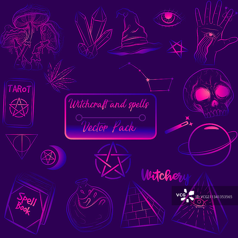 神秘魔法道具合集图片素材