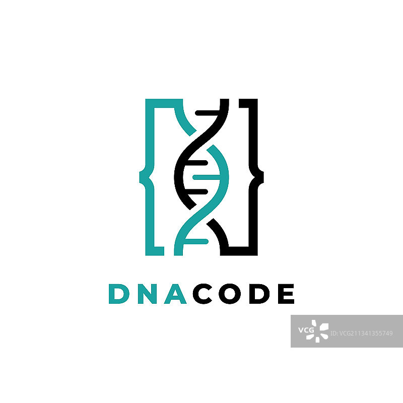 DNA代码标志设计图片素材