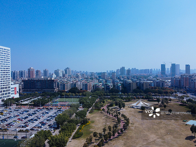 汕头 龙湖区 地标 航拍素材 广东省 汕头市 城市 商业 风图片素材