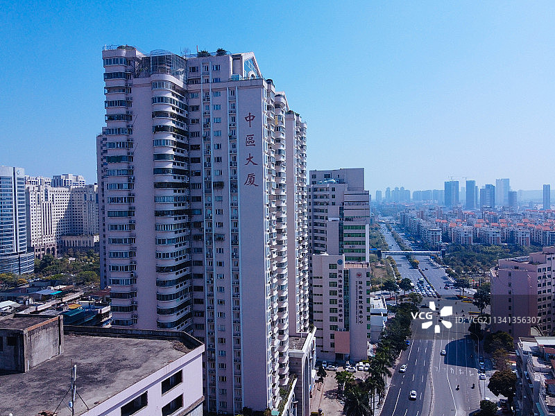 汕头 龙湖区 地标 航拍素材 广东省 汕头市 城市 商业 风图片素材