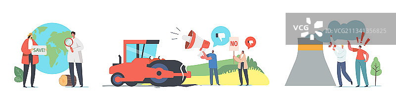 拯救地球主题人物，防止全球变暖图片素材