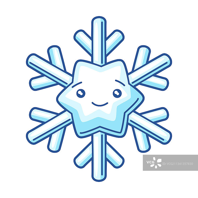 有趣的可爱卡通雪花图片素材