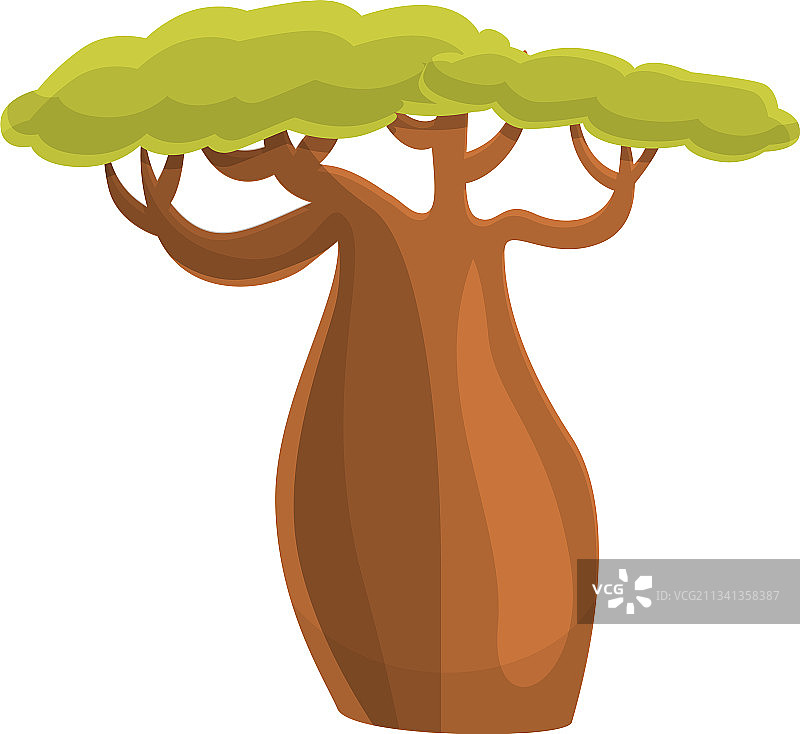 猴面包树卡通风格图标图片素材