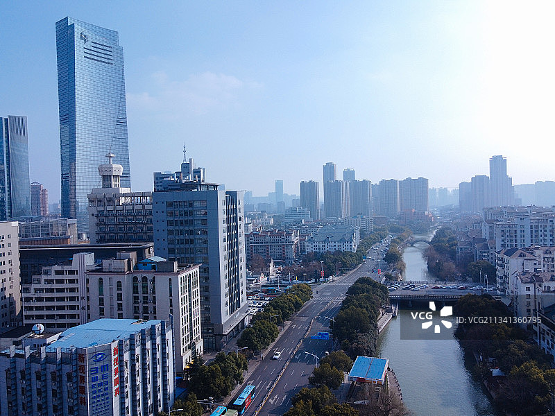 无锡  新吴区 地标 航拍素材 江苏省 无锡市 城市 商业图片素材