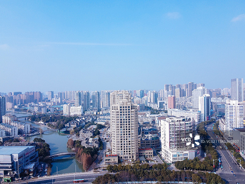 无锡  新吴区 地标 航拍素材 江苏省 无锡市 城市 商业图片素材