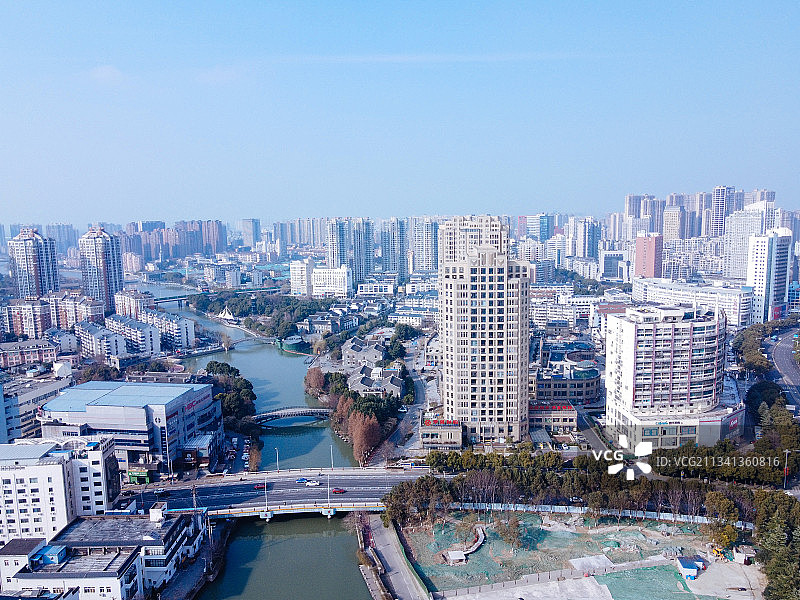 无锡  新吴区 地标 航拍素材 江苏省 无锡市 城市 商业图片素材