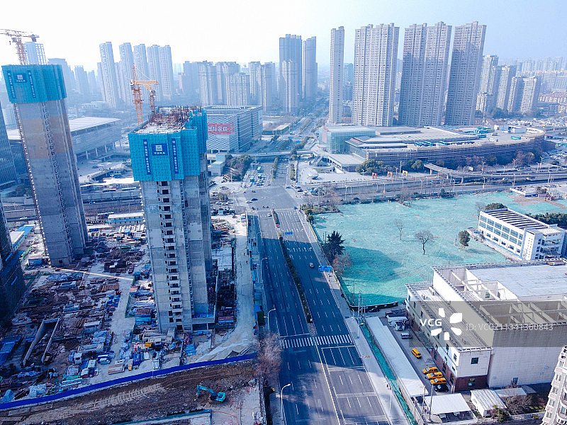 无锡  新吴区 地标 航拍素材 江苏省 无锡市 城市 商业图片素材