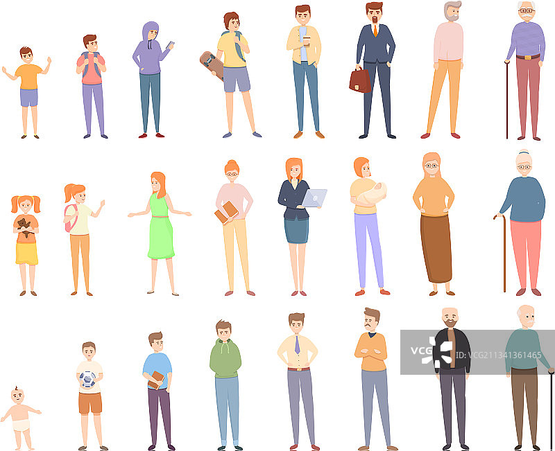 世代图标卡通风格图片素材