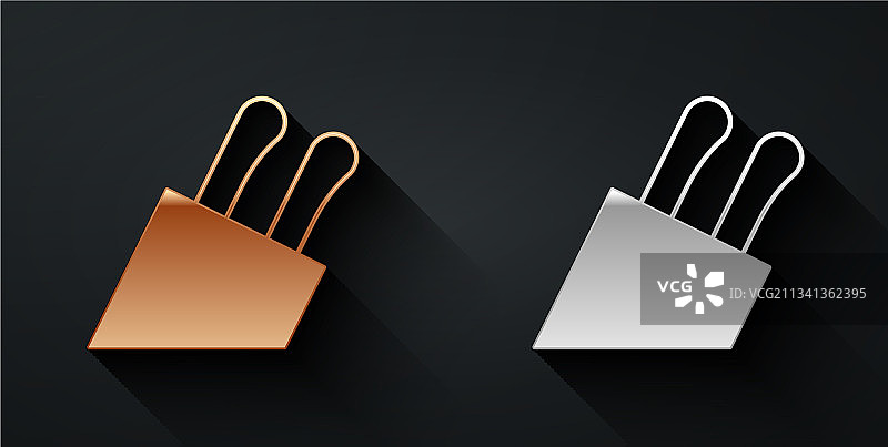 金色和银色刀具图标图片素材