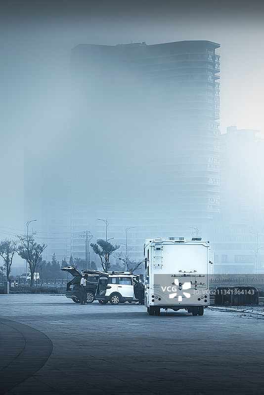 东戴河晨雾图片素材