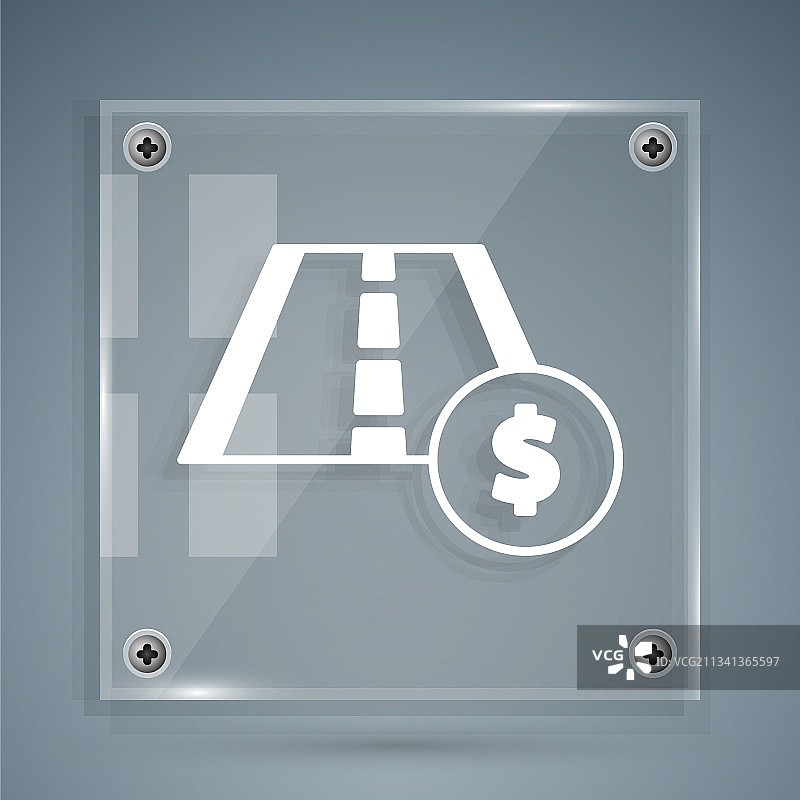 白色收费公路交通标志牌图标图片素材