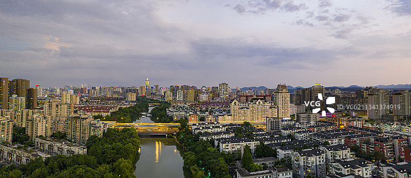 杭州运河两岸拱墅风光图片素材