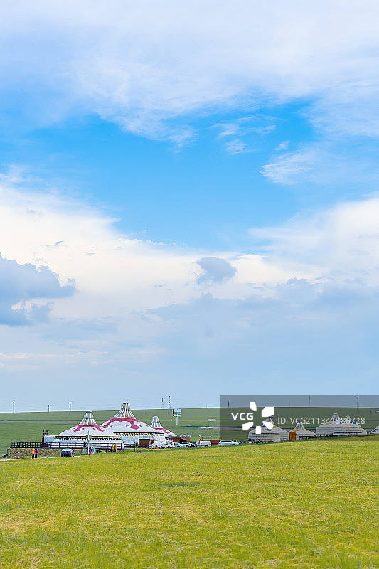 内蒙古呼伦贝尔大草原上的蒙古包图片素材